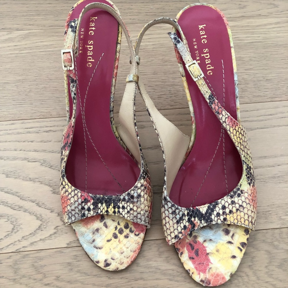 Kate Spade pastel multi-colored heels